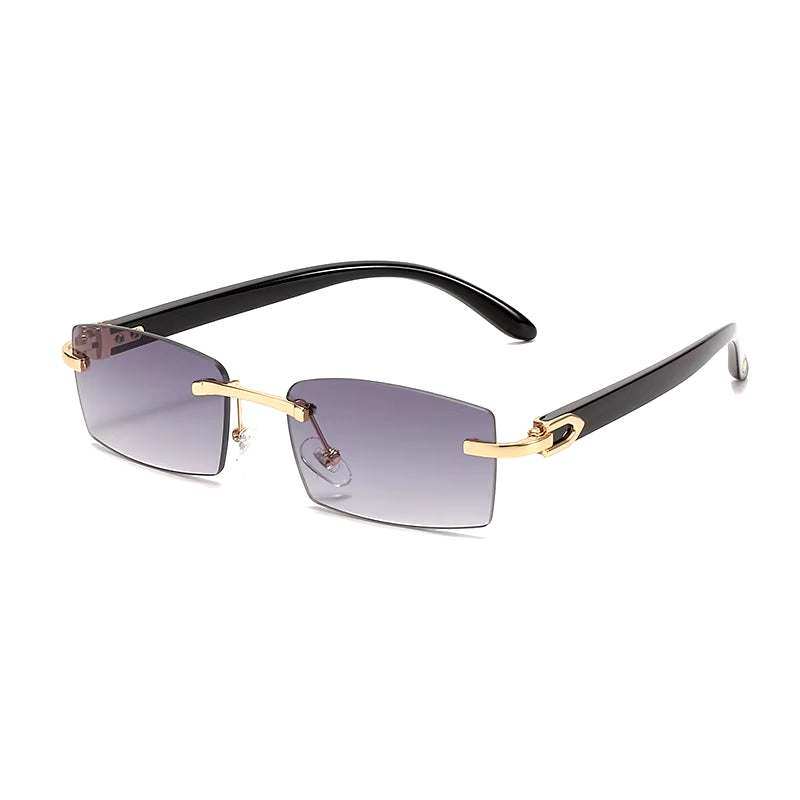Sunglasses Rimless Rimless Horn Sunglasses with lightweight buffalo horn frame and UV-400 protection.