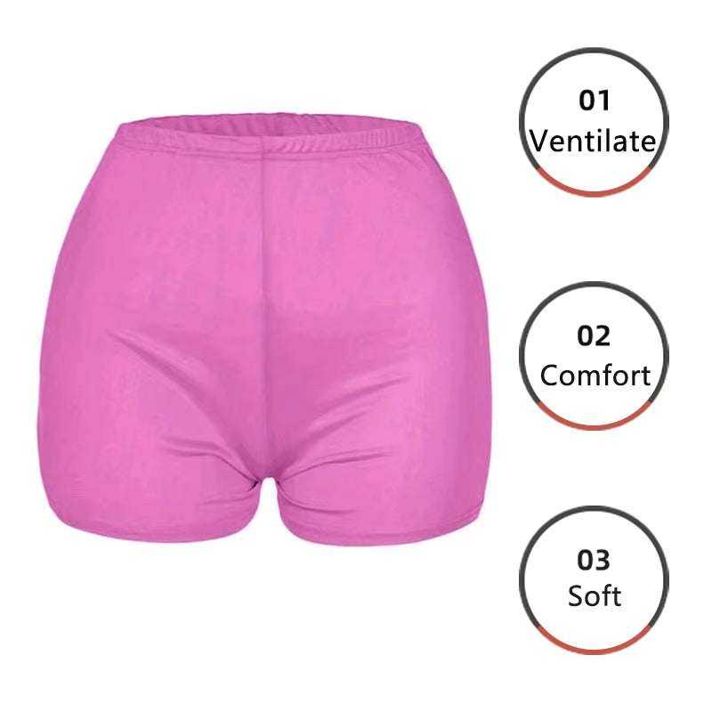 Soft pink pajama boxer bottoms showcasing ventilation, comfort, and softness.