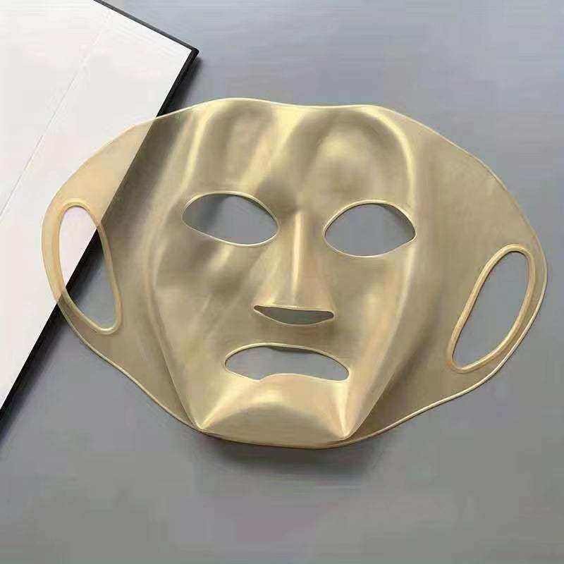 3D silicone face cover mask tool for moisturizing and firming, reusable and eco-friendly.