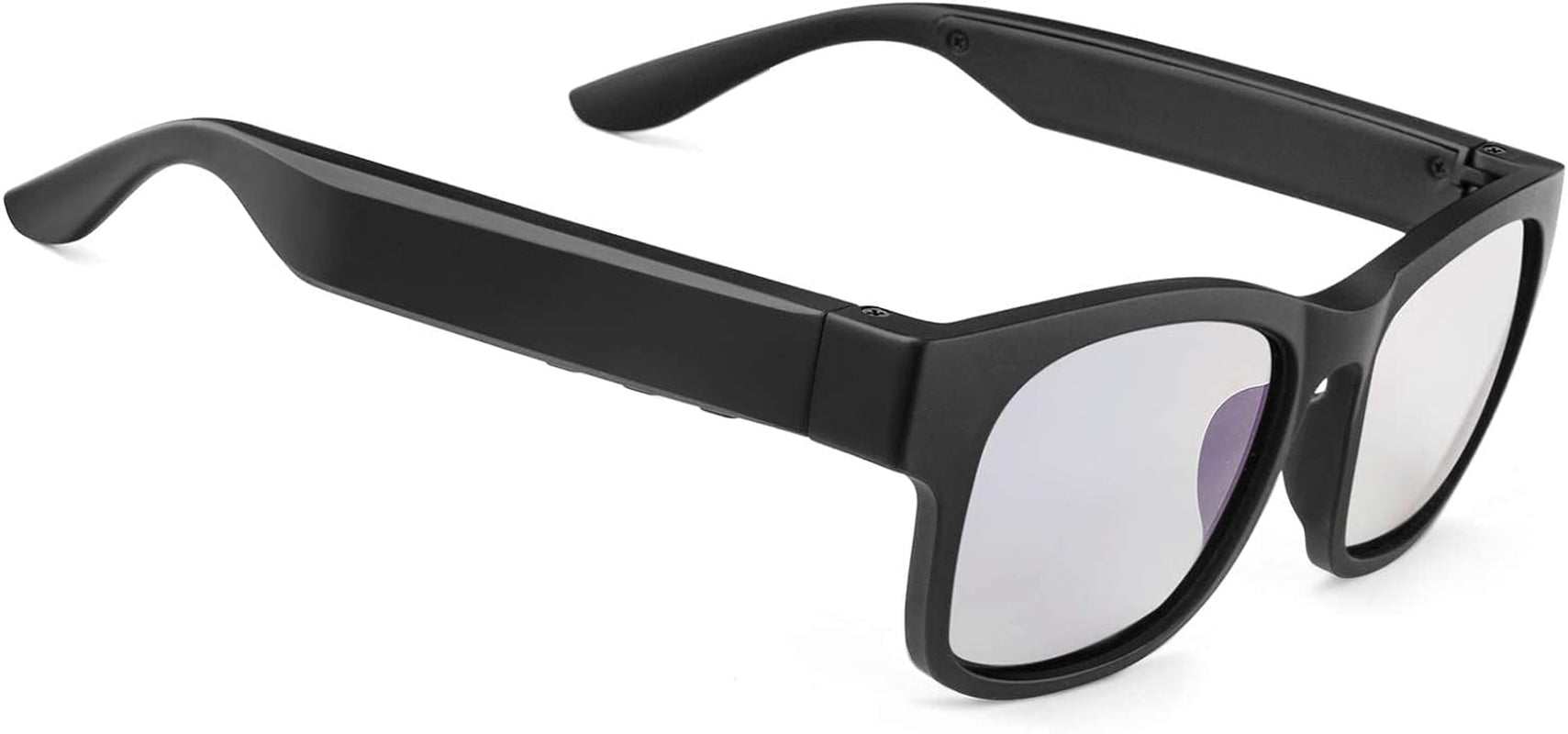 Smart Bluetooth sunglasses with open-ear design and polarized lenses.
