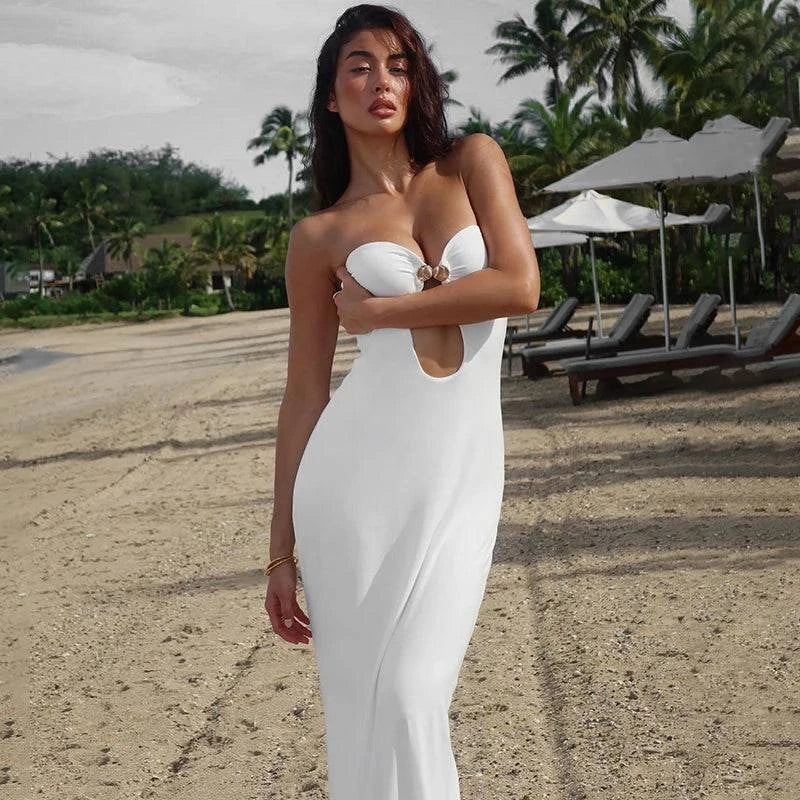 Sexy Strapless Cut Out Bodycon
