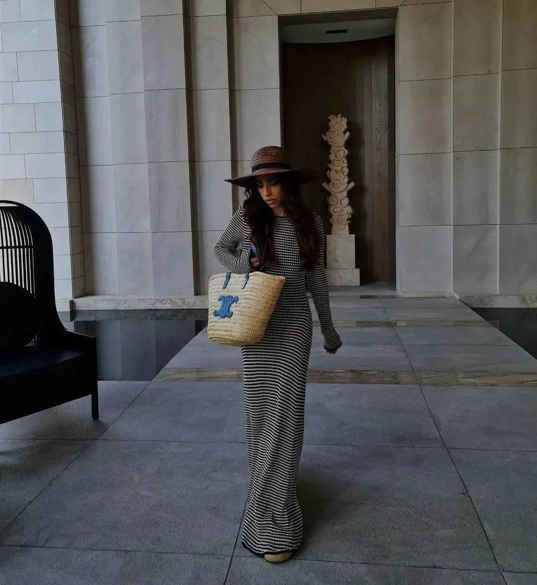 Maxi Dress Elegant Long Sleeve