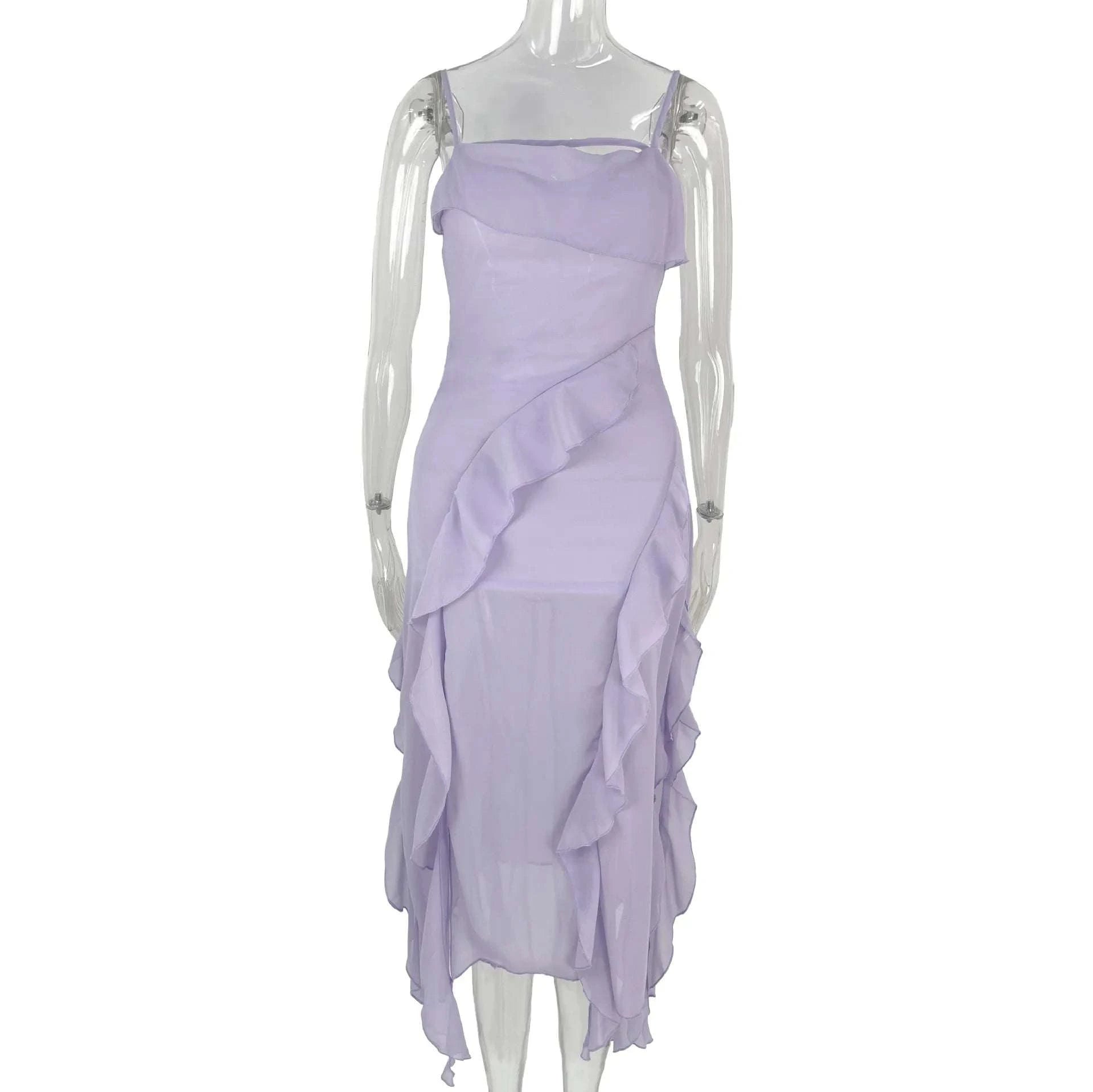 woman elegant sling dress fashion