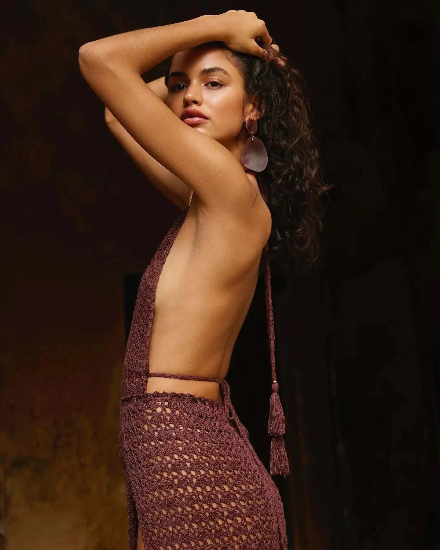 Sexy Deep V Neck Backless Knit