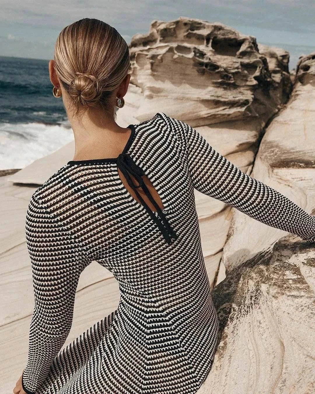 Maxi Dress Elegant Long Sleeve