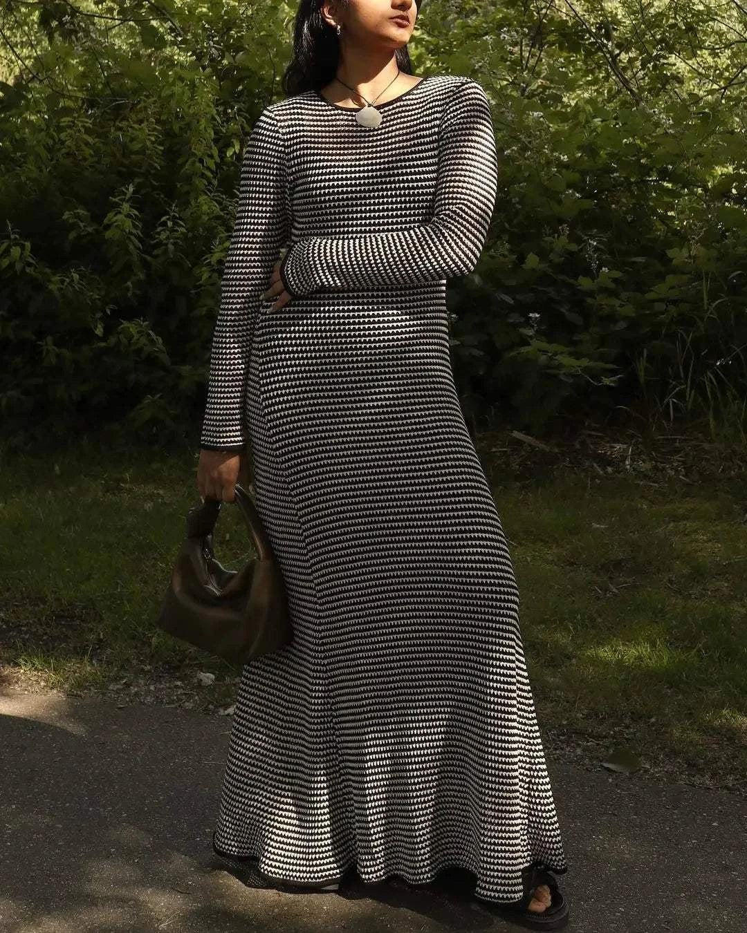 Maxi Dress Elegant Long Sleeve
