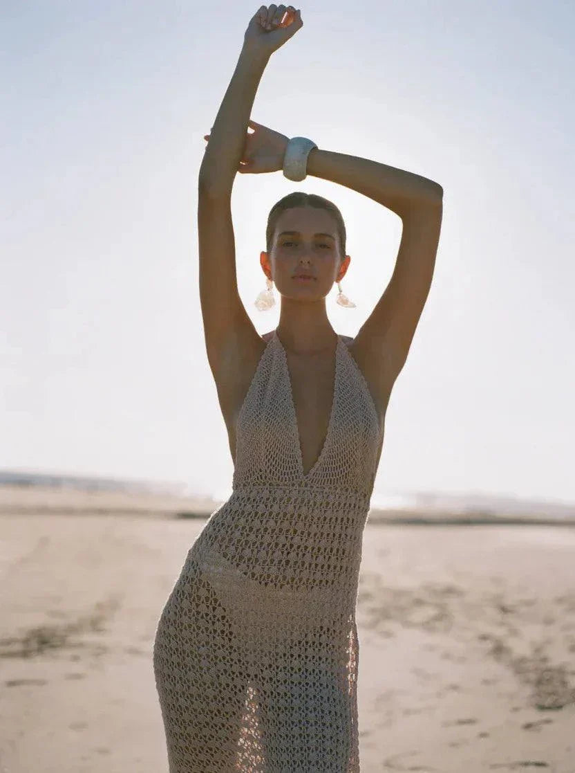 Sexy Deep V Neck Backless Knit