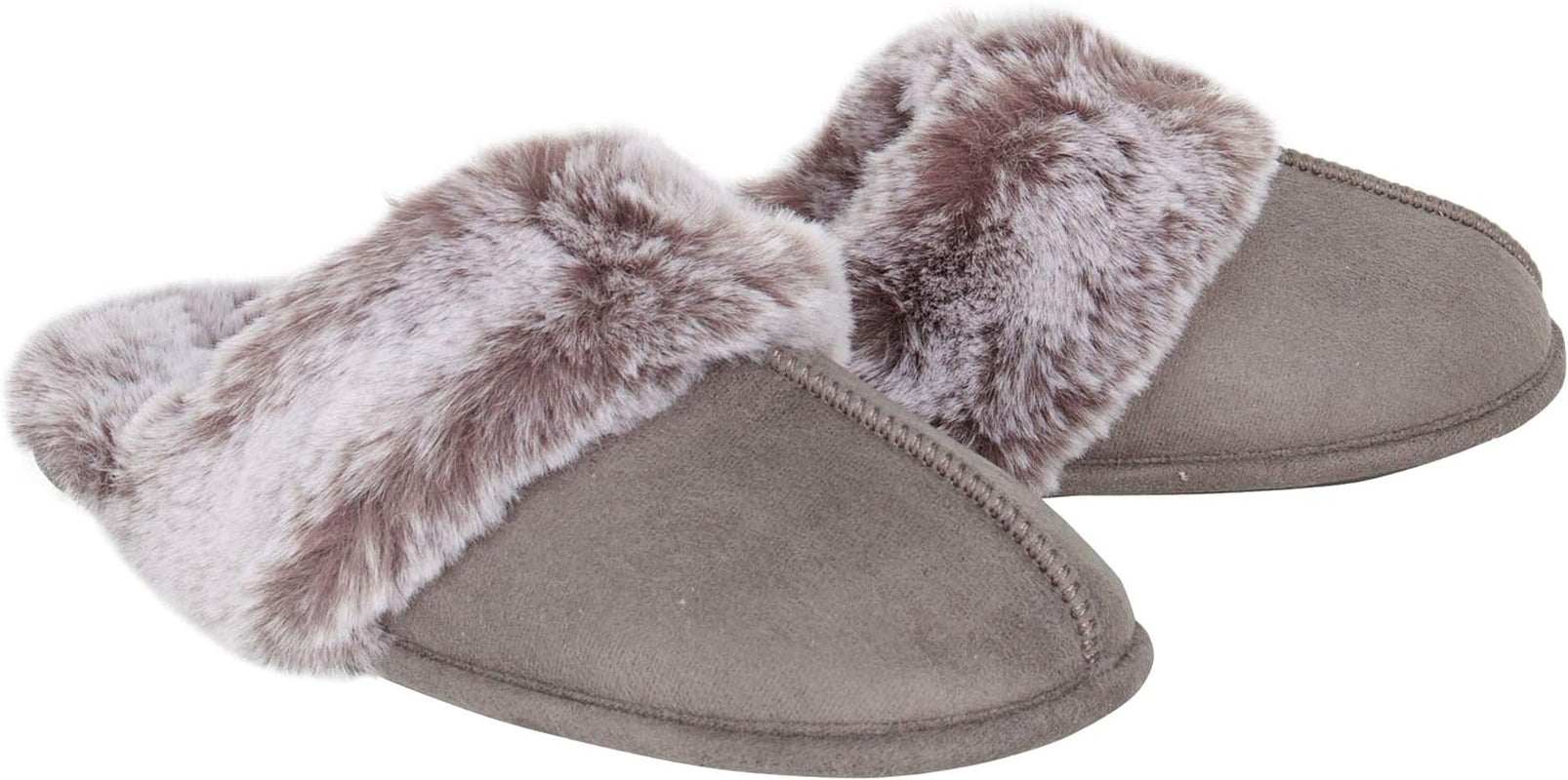 Women Slipper Jessica Simpson women's faux fur house slippers with anti-skid sole.