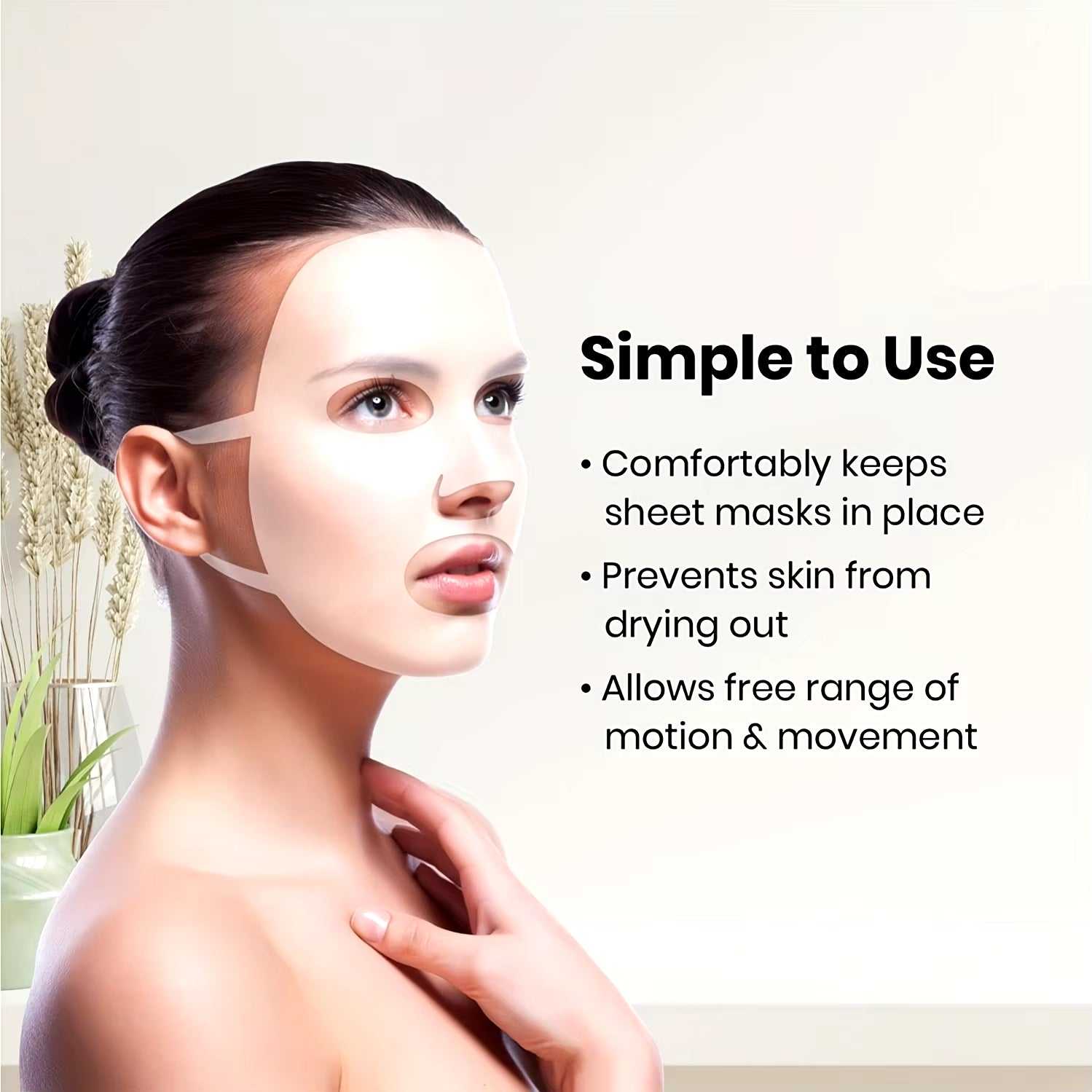 3D silicone face cover for enhanced absorption and comfort in skincare routine.