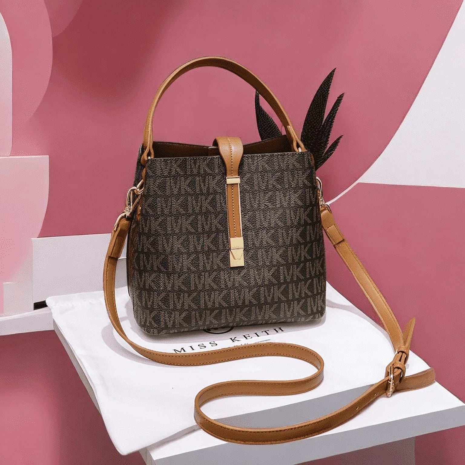 Fashionable women's shoulder bag with vintage design, eco-friendly materials, and ample storage, ideal for gifts and casual outings.